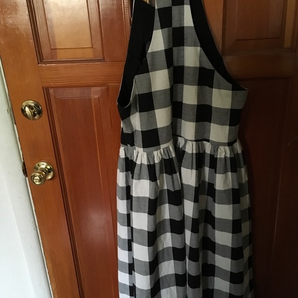 ASOS Skater Dress Gingham Black & White 14 - Picture 5 of 8